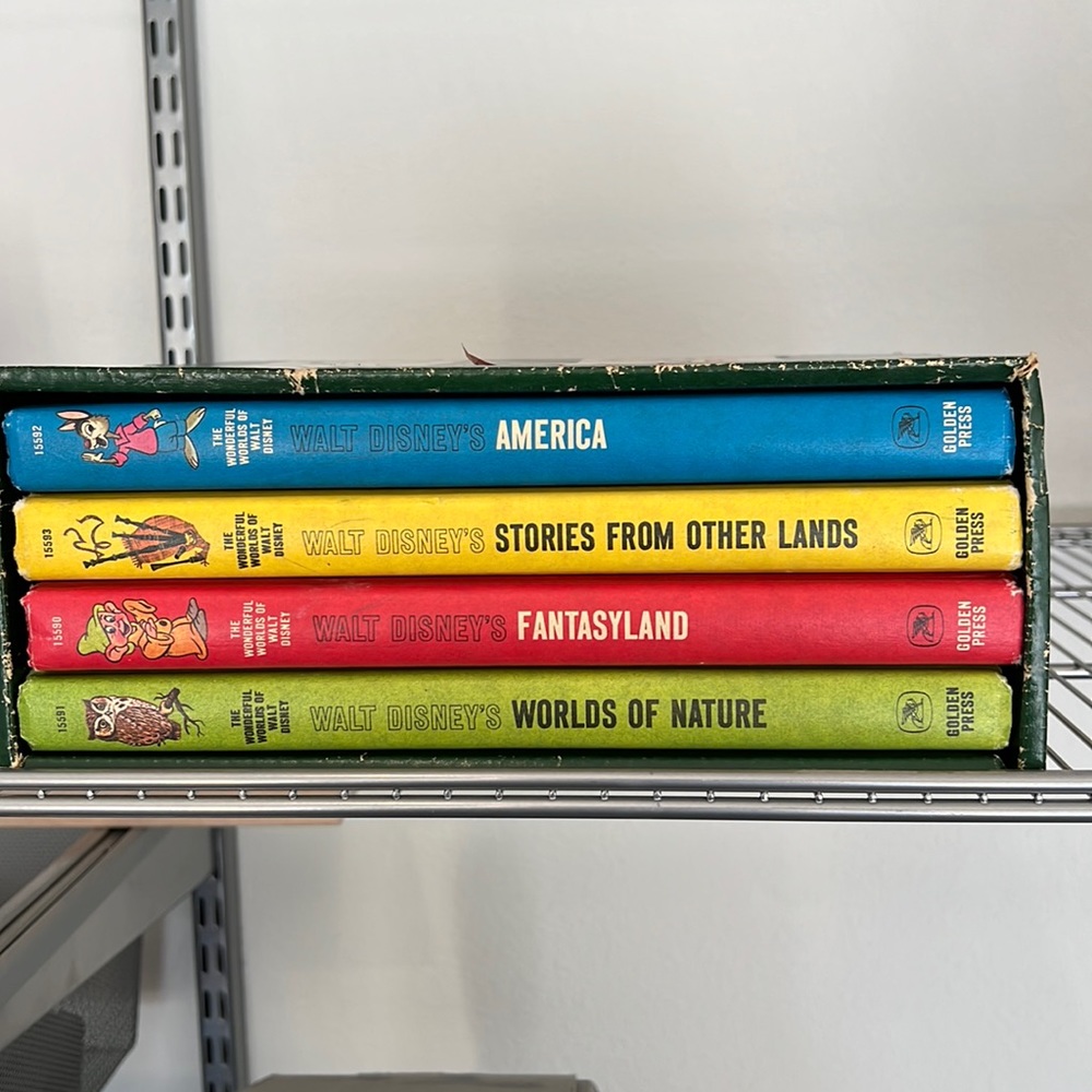 Vintage "The Wonderful World Of Walt Disney" 4 Book Set, 1965 Golden Press